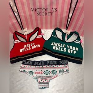 Victoria’s Secret PINK Bra Bralettes & cheekster panty Small